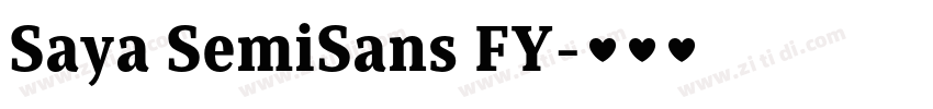 Saya SemiSans FY字体转换 Saya SemiSans FY字体转换